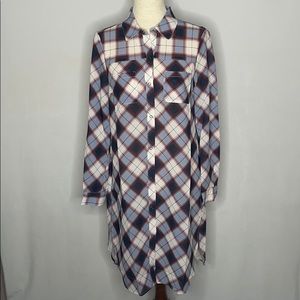 PRANA FLINT BUTTON DOWN MAXI TOP-NAUTICAL